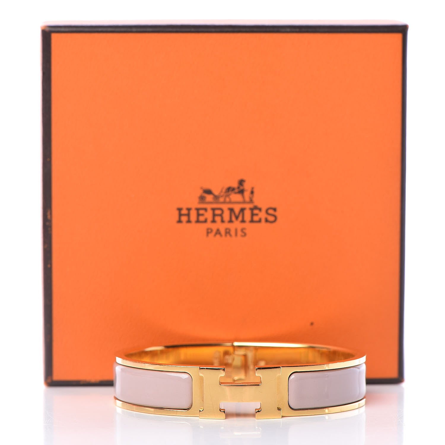 Hermes Enamel Narrow Clic Clac H Bracelet PM Marron Glace 6 of 6