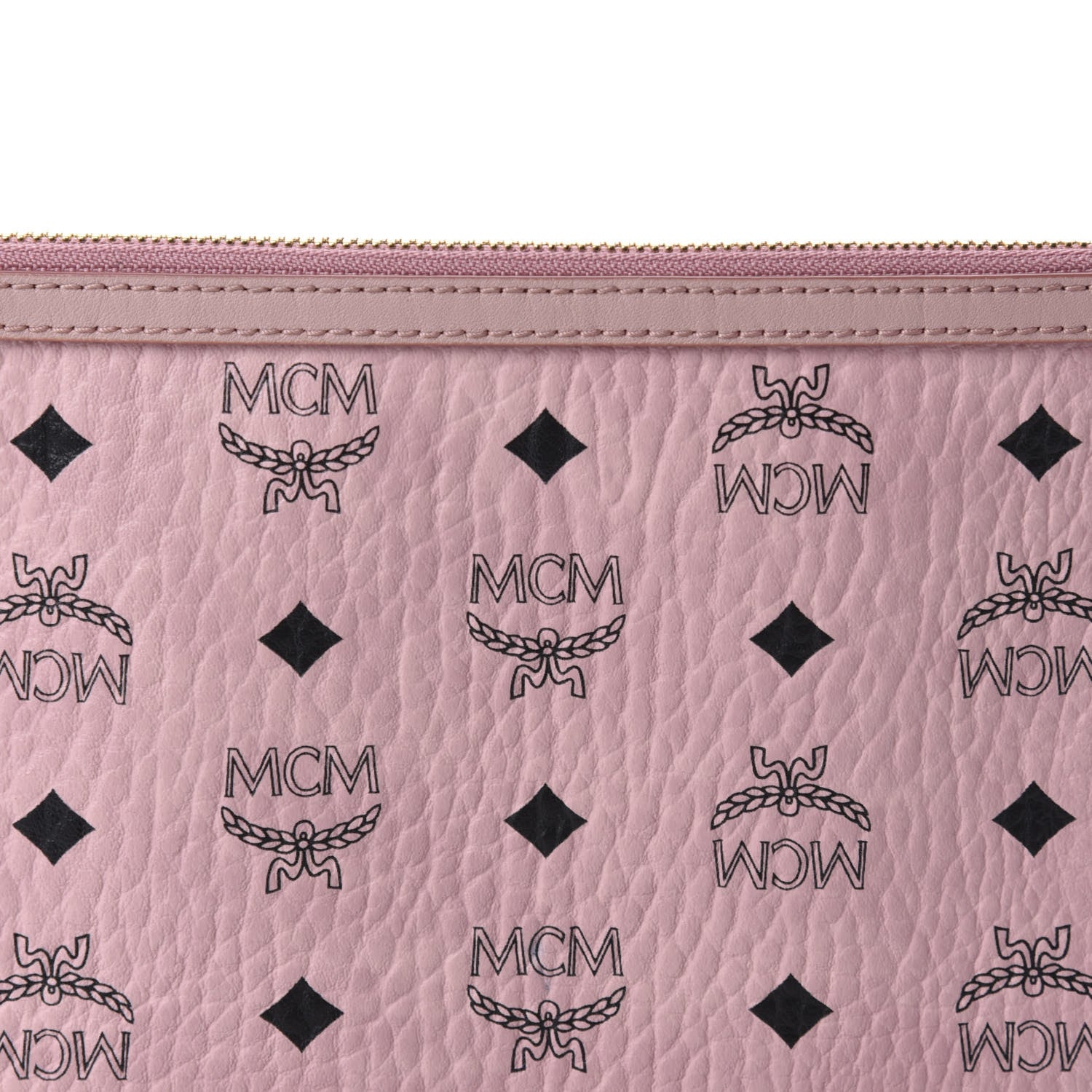 MCM Visetos Liz Shopper Tote Pouch Light Pink 8 of 8