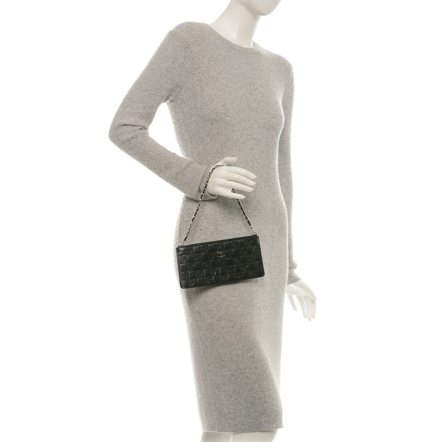 Lambskin Precious Symbols Pochette Black