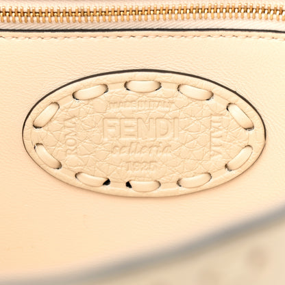 Fendi Cuoio Roma Sellerissima Nappa Sintetica Tape Stitch Baguette Latte 6 of 10