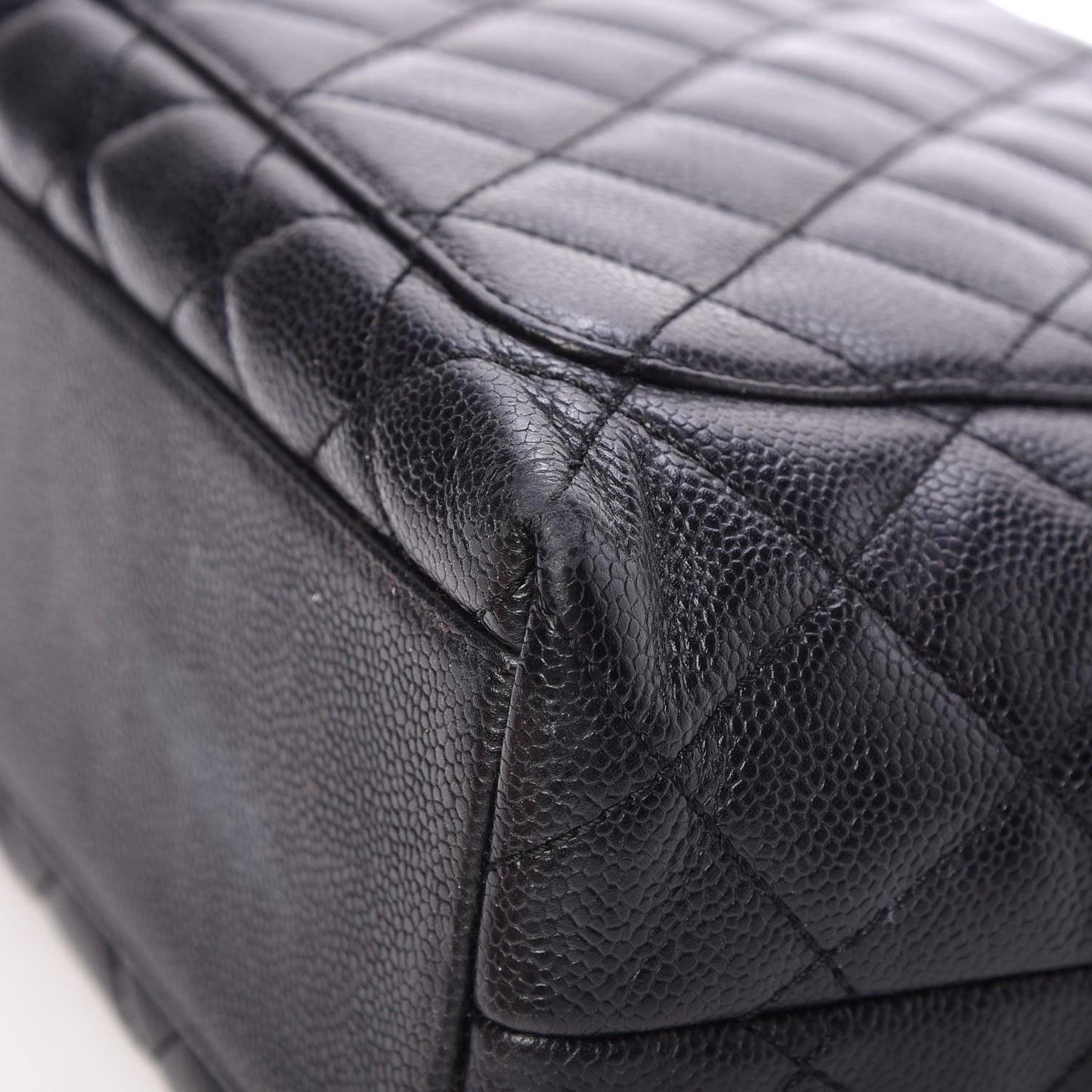 Caviar Quilted Jumbo Kelly Flap Black