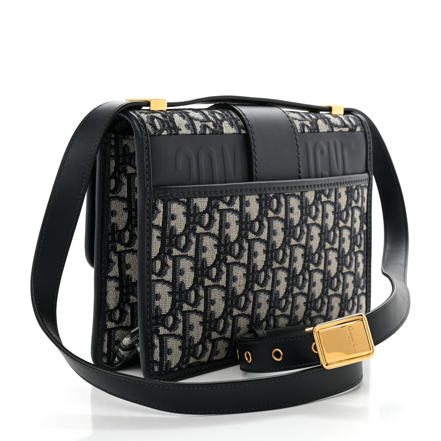 Christian Dior Oblique 30 Montaigne Flap Bag Blue 3 of 10