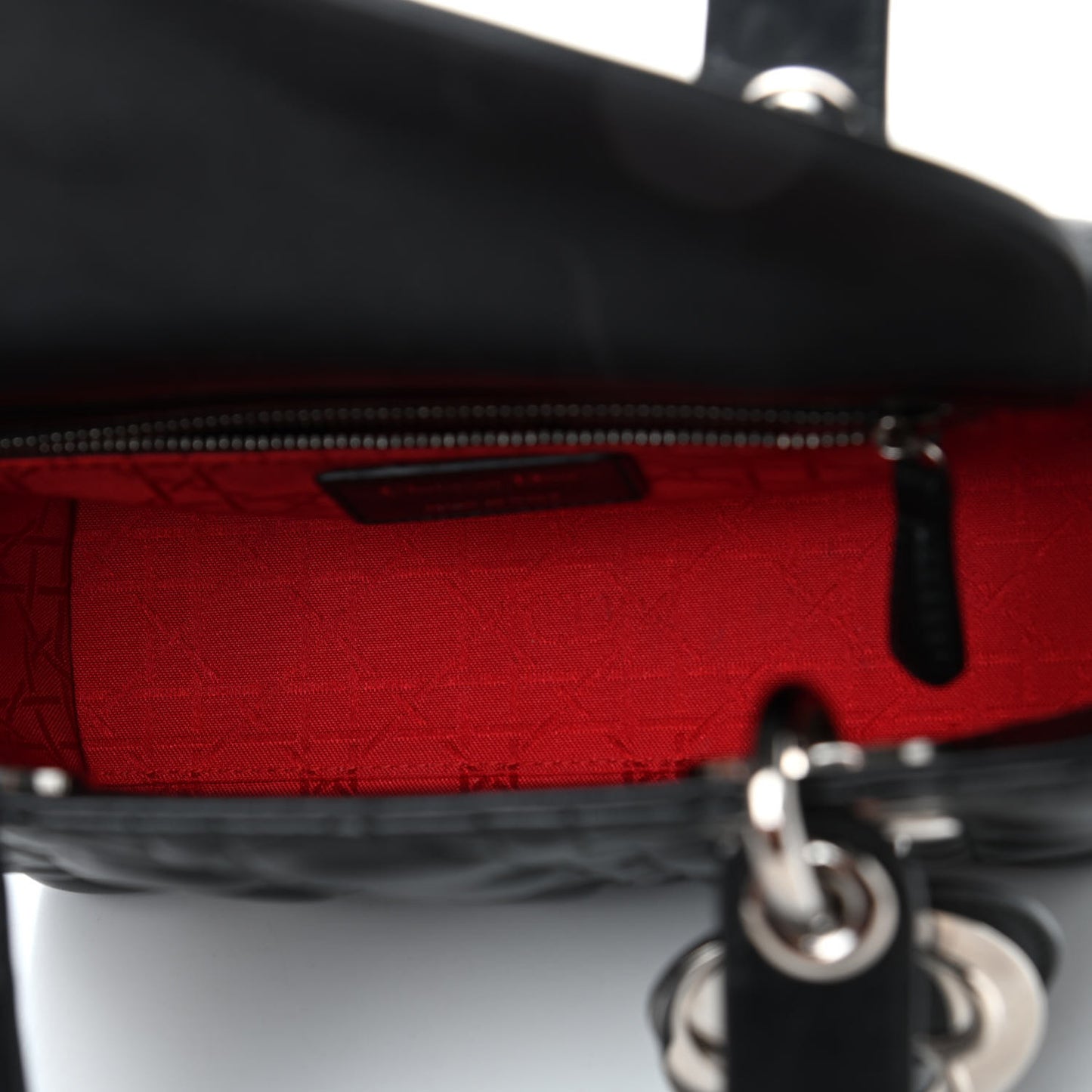 Lambskin Cannage Small Lucky Badges My Lady Dior Black
