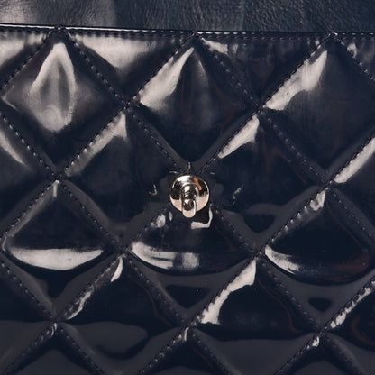 Chanel Vinyl Quilted In The Business Flap Navy Blue 18 of 20