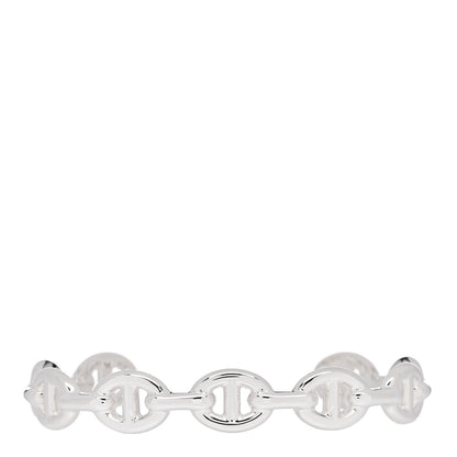 Hermes Sterling Silver MM Chaine d'Ancre Enchainee Cuff Bracelet ST 1 of 5