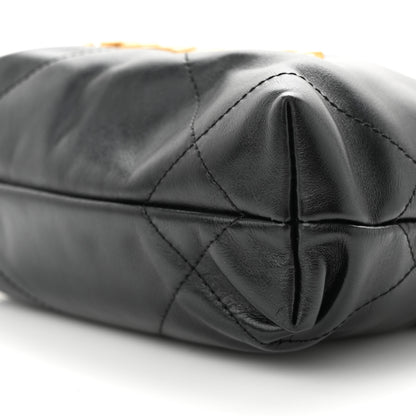 Chanel Shiny Calfskin Quilted Mini Chanel 22 Black 10 of 11