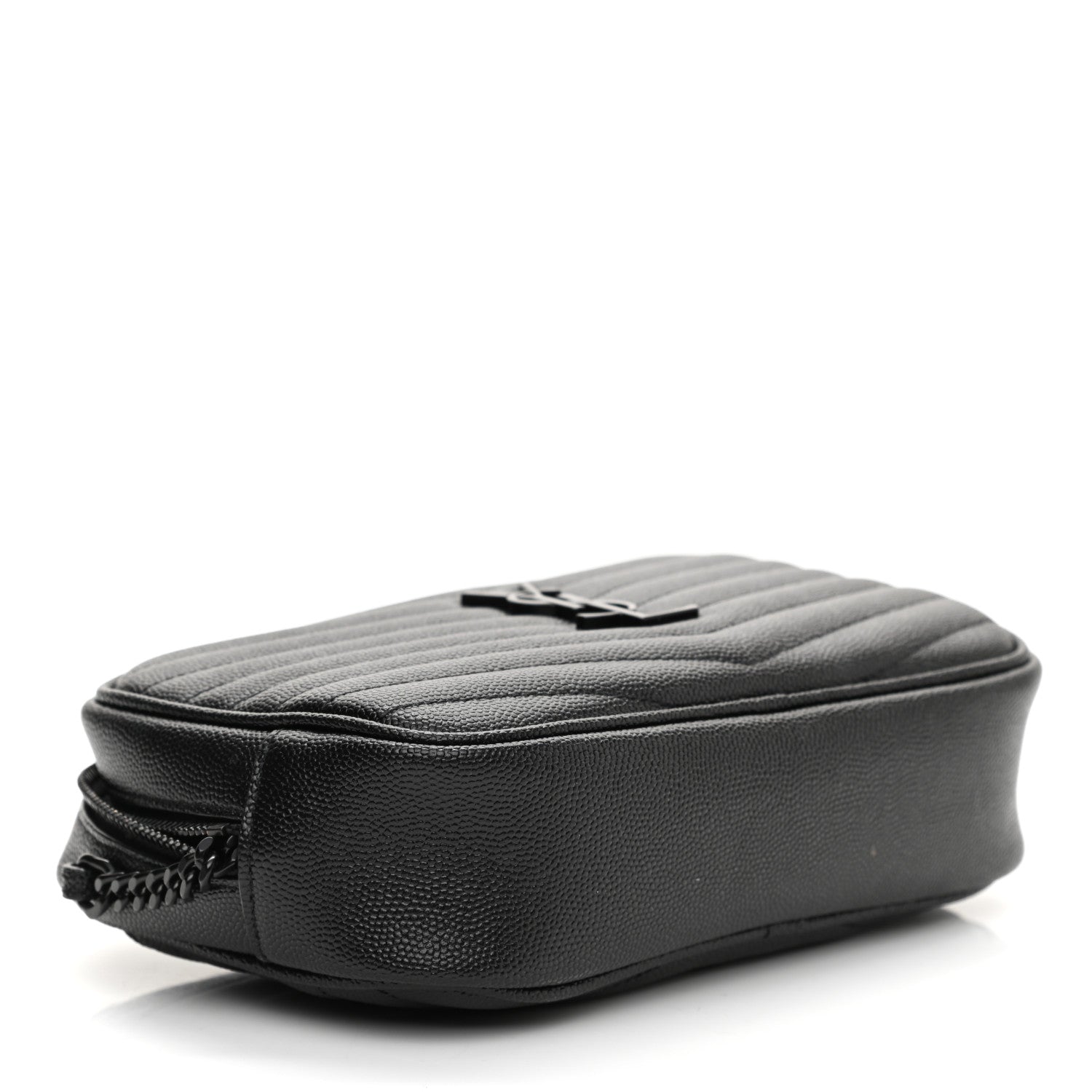Saint Laurent Grain De Poudre Matelasse Monogram Mini Lou Camera Bag Black 4 of 7