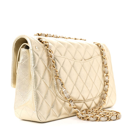 Chanel Metallic Lambskin Quilted Medium Double Flap Gold 3 of 11
