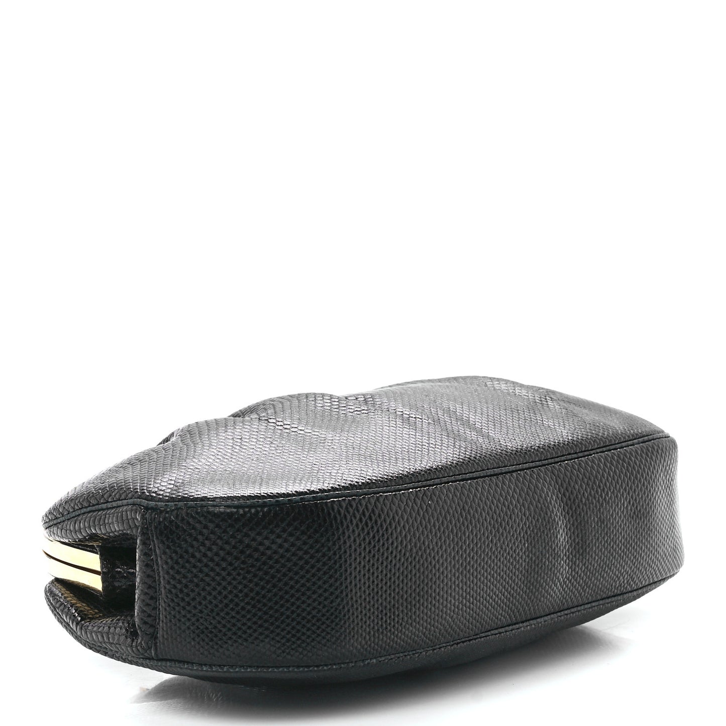 Snakeskin Crystal Evening Bag Black