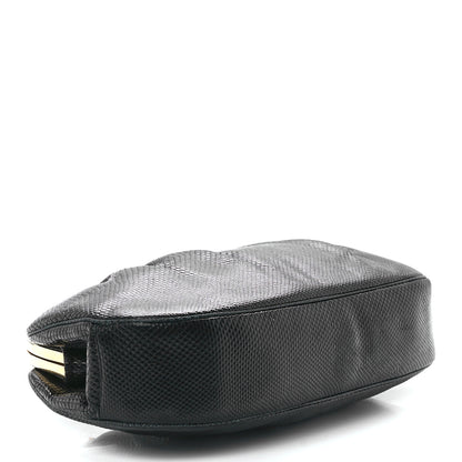 Judith Leiber Snakeskin Crystal Evening Bag Black 5 of 14