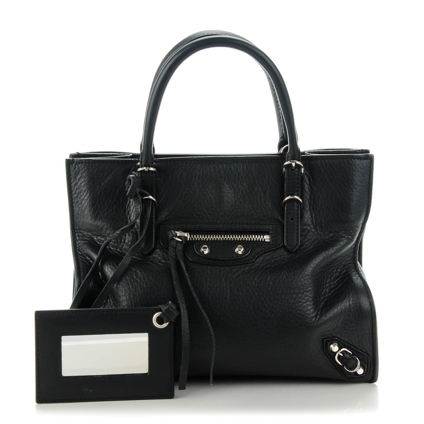 Calfskin Papier Mini A4 Tote Black