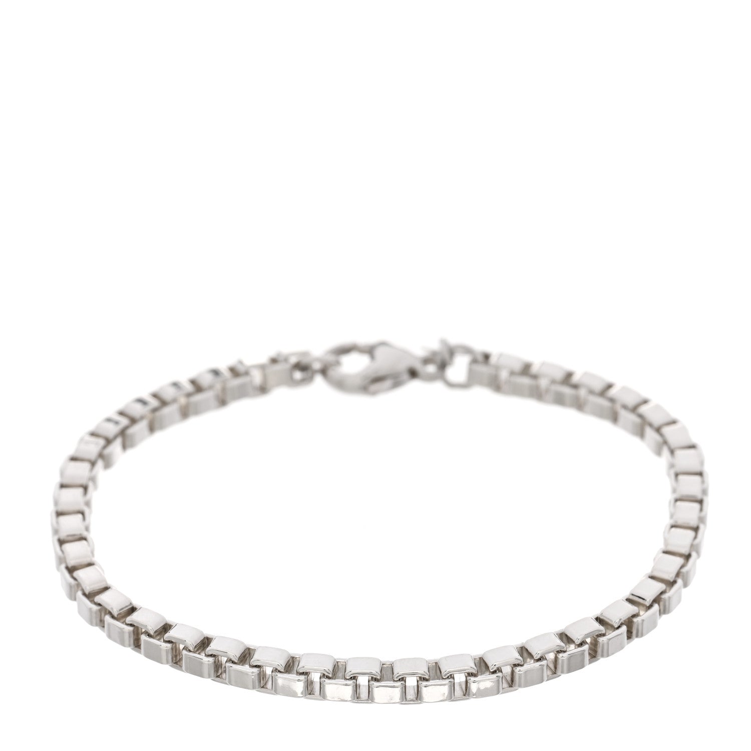 Tiffany Sterling Silver 4mm Venetian Link Bracelet 1 of 3