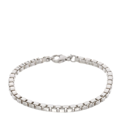 Tiffany Sterling Silver 4mm Venetian Link Bracelet 1 of 3