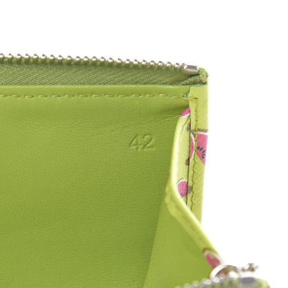 Prada Saffiano Watermelon Print Zip Key Pouch Erba 7 of 8