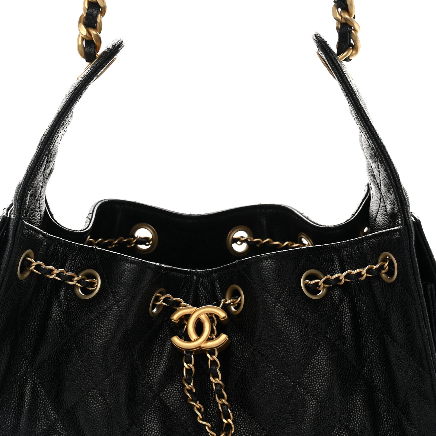 Caviar Quilted Small Chanel 25 Handbag Black