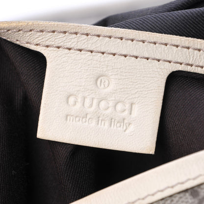 Gucci GG Plus Monogram Medium Double Buckle Flap Messenger Bag Beige Off White 6 of 8