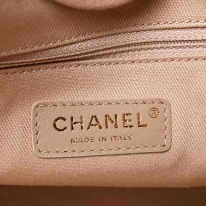 Chanel Mixed Fibers Calfskin Small Deauville Tote Beige 6 of 10