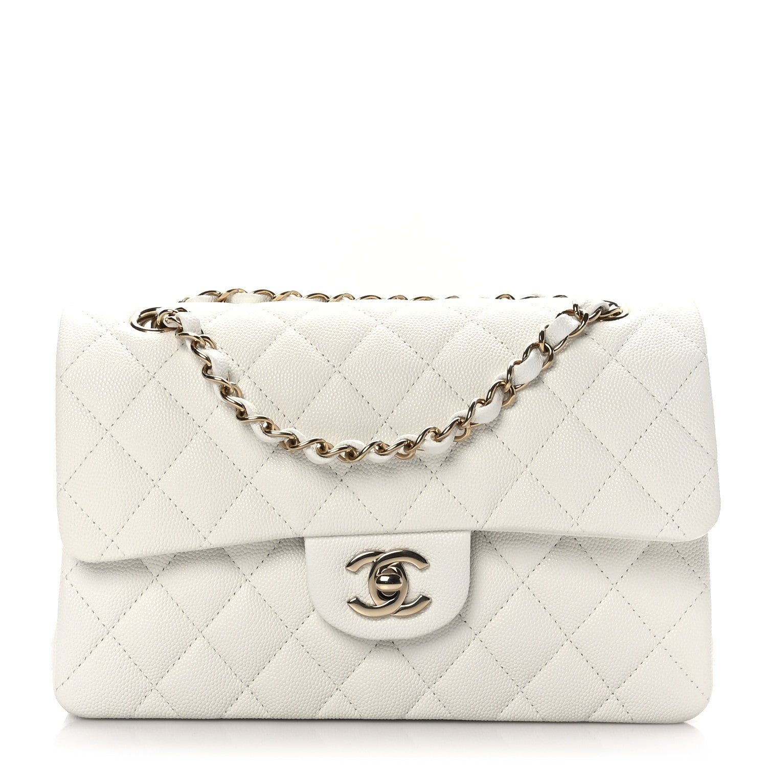 Chanel Caviar Quilted Small Double Flap White 1 of 10