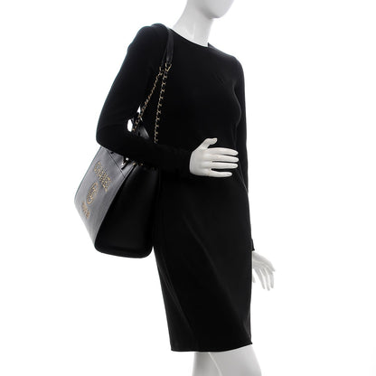 Chanel Caviar Small Studded Deauville Tote Black 2 of 7