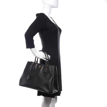 Prada Saffiano Lux Large Tote Black 2 of 10