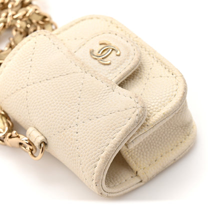 Chanel Caviar Quilted Airpods Pro Case White 10 of 12