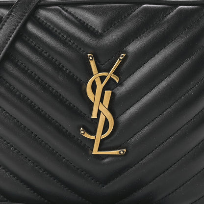 Saint Laurent Calfskin Matelasse Monogram Lou Camera Bag Black 8 of 11