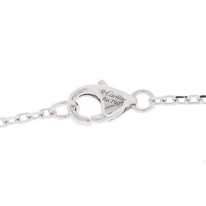 Cartier 18K White Gold Diamond Interlocking LOVE Paved Necklace 5 of 6