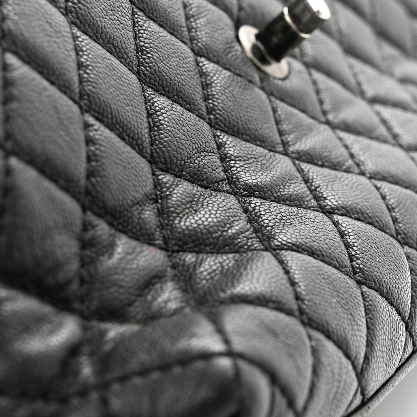Caviar Quilted Small Coco Handle Flap Black