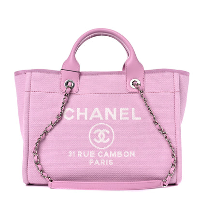 Chanel Mixed Fibers Small Deauville Tote Pink 1 of 11