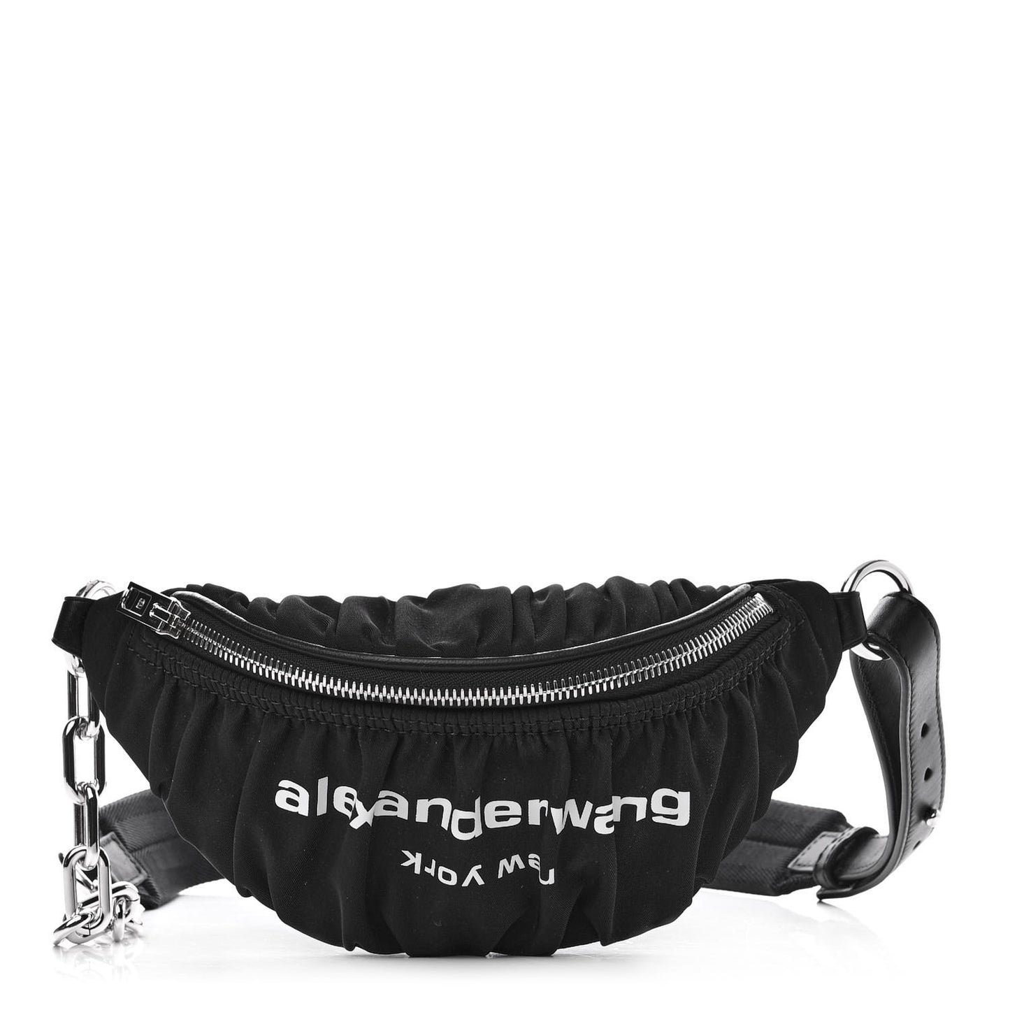 Nylon Logo Printed Belt Bag Black