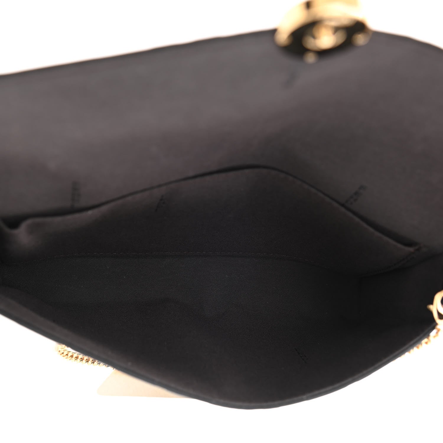 Fendi Vitello Soft F is Fendi Bi-Color FF 1974 Embossed Envelope Wallet On Chain with Pouches Maya Black 6 of 13
