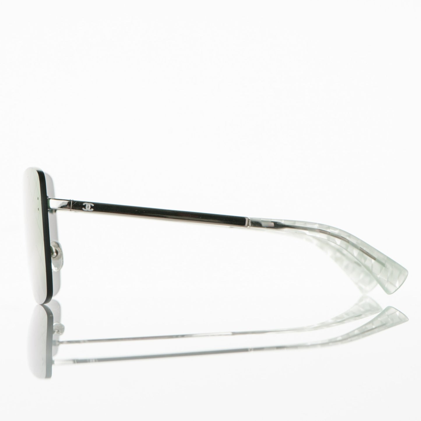 Metal Shield Runway Sunglasses 4215 Silver Purple