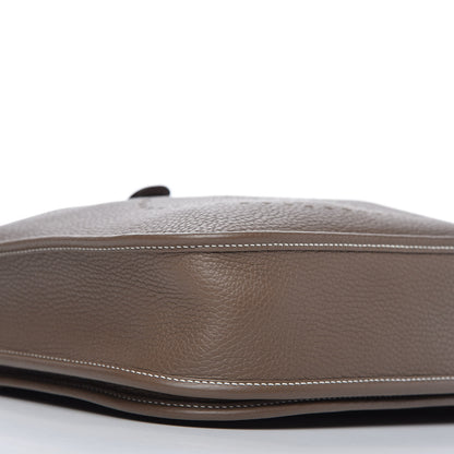 Hermes Taurillon Clemence Evelyne III PM Etoupe 6 of 11