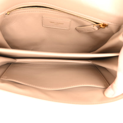 Saint Laurent Smooth Calfskin Le Maillon Satchel Dark Beige 5 of 13