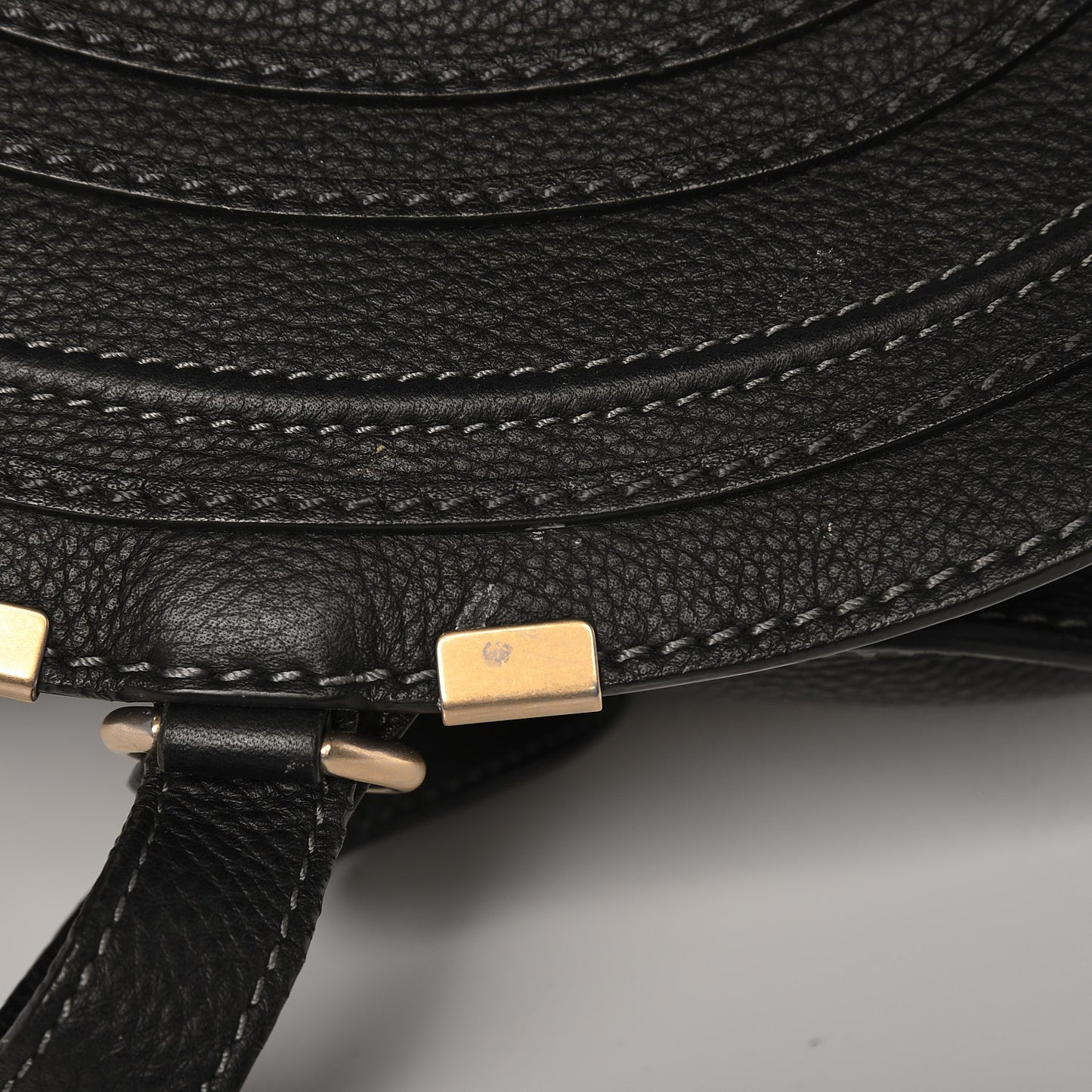Calfskin Medium Marcie Round Crossbody Bag Black