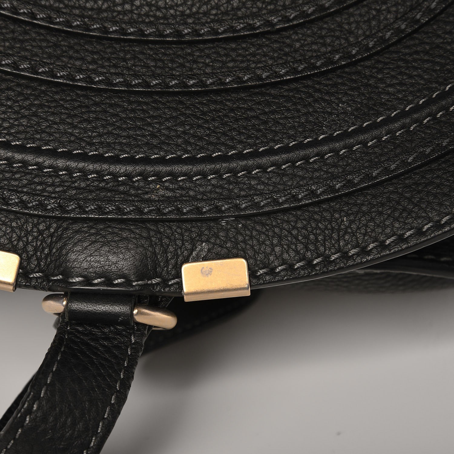 Chloe Calfskin Medium Marcie Round Crossbody Bag Black 8 of 10