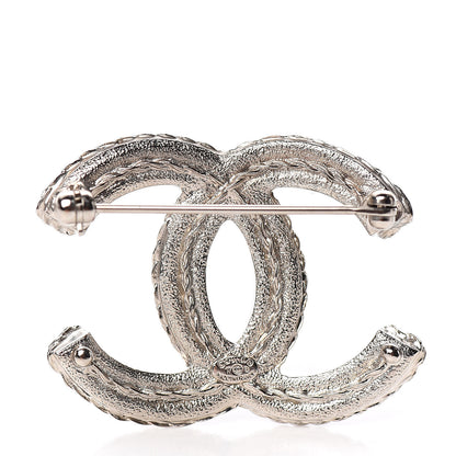 Chanel Crystal CC Brooch Gold Black 3 of 5