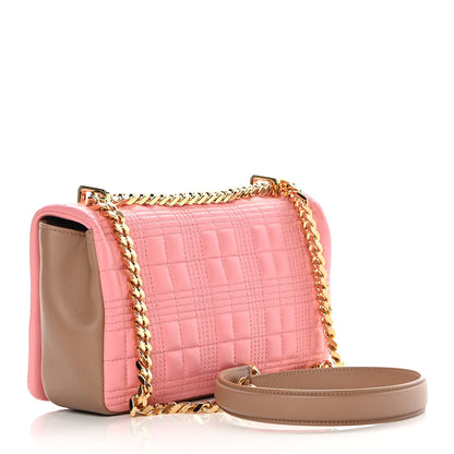 Burberry Lambskin Quilted Small Lola Bag Peony Camel 3 of 11