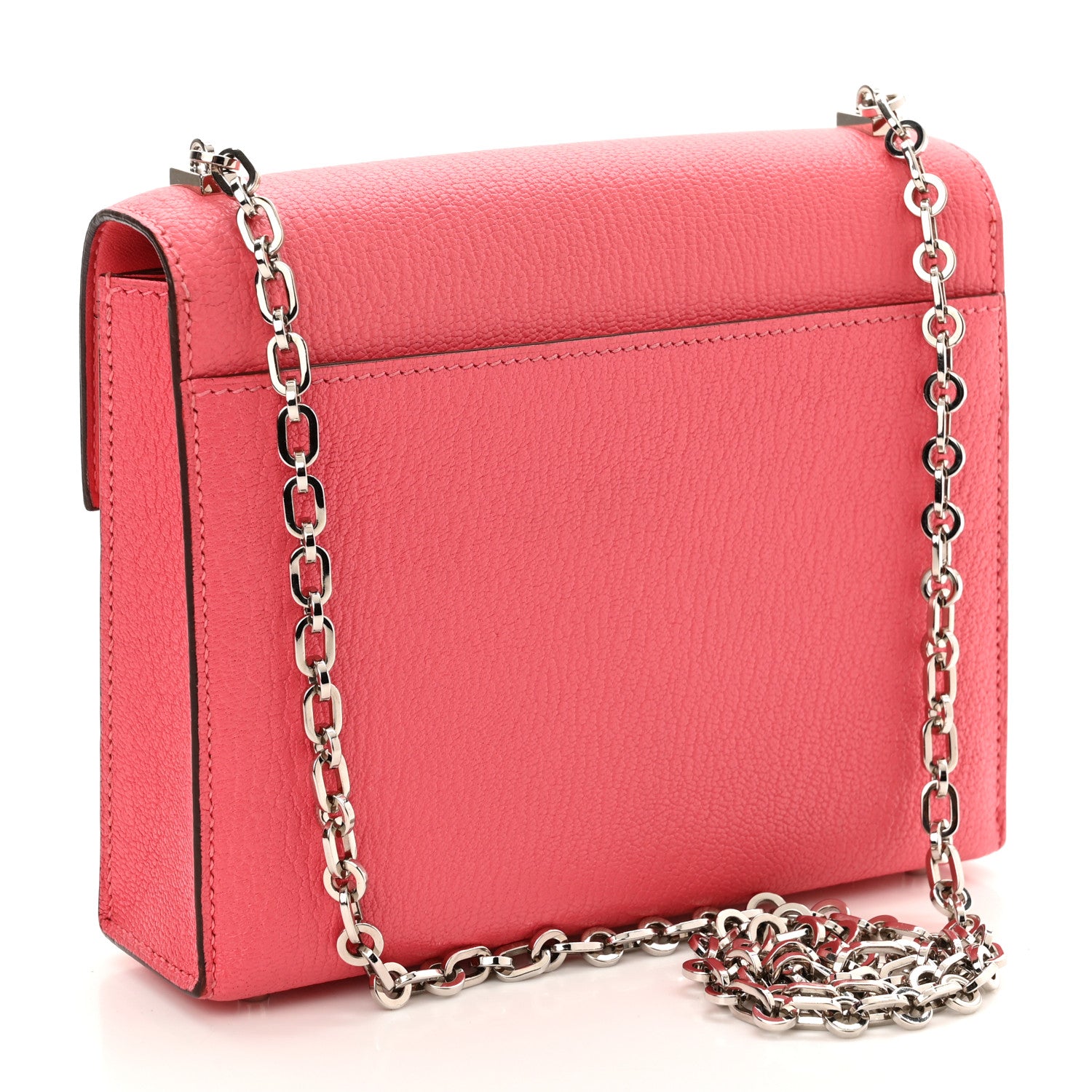 Hermes Chevre Mysore Mini Verrou Chaine Bag Rose Lipstick 3 of 10