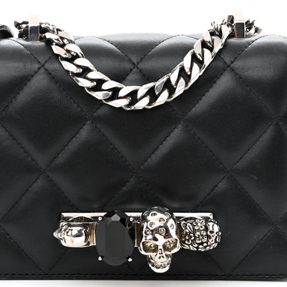 Alexander McQueen Lambskin Quilted Knuckle Shoulder Bag Black 7 of 9