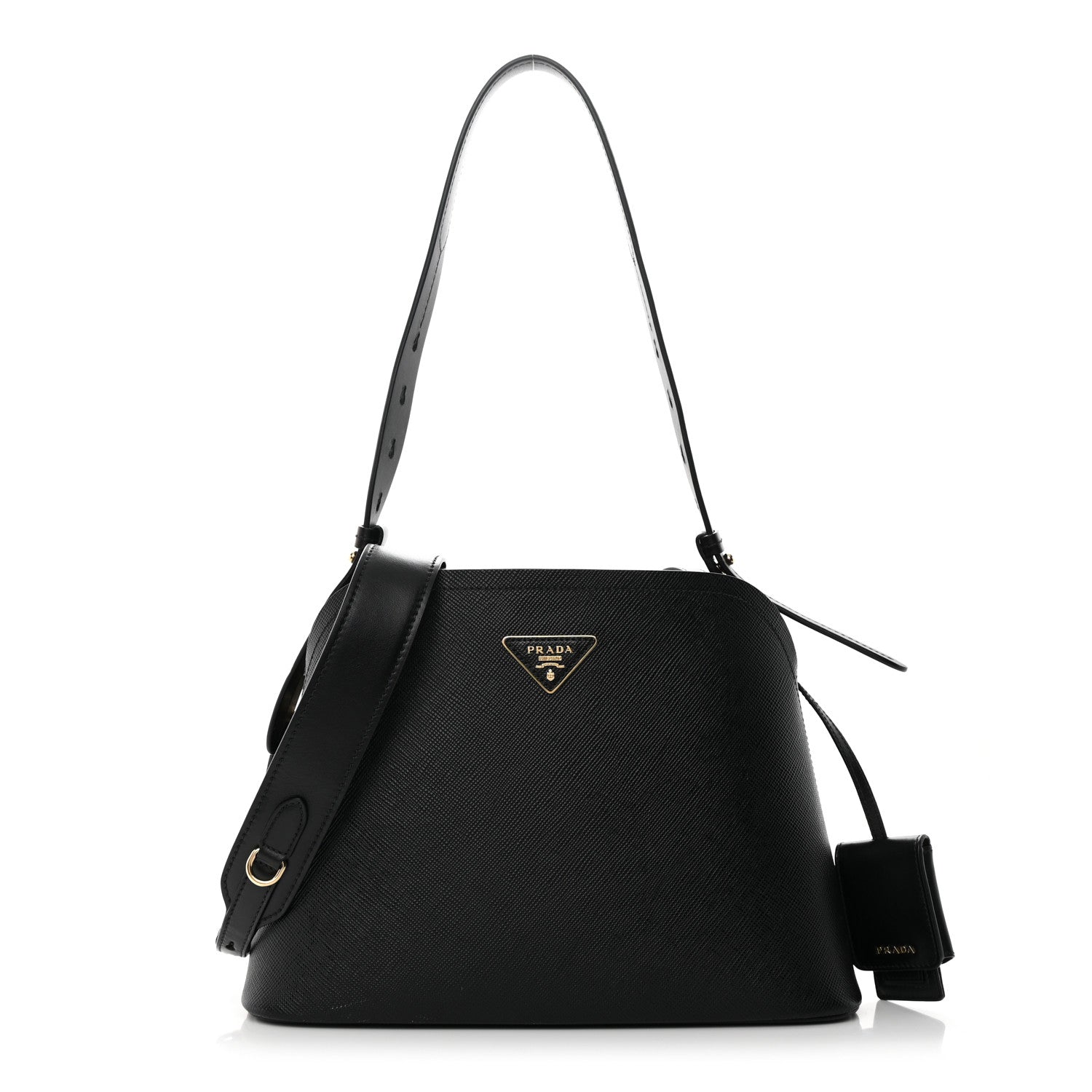 Prada Saffiano Cuir Small Matinee Tote Black 1 of 15