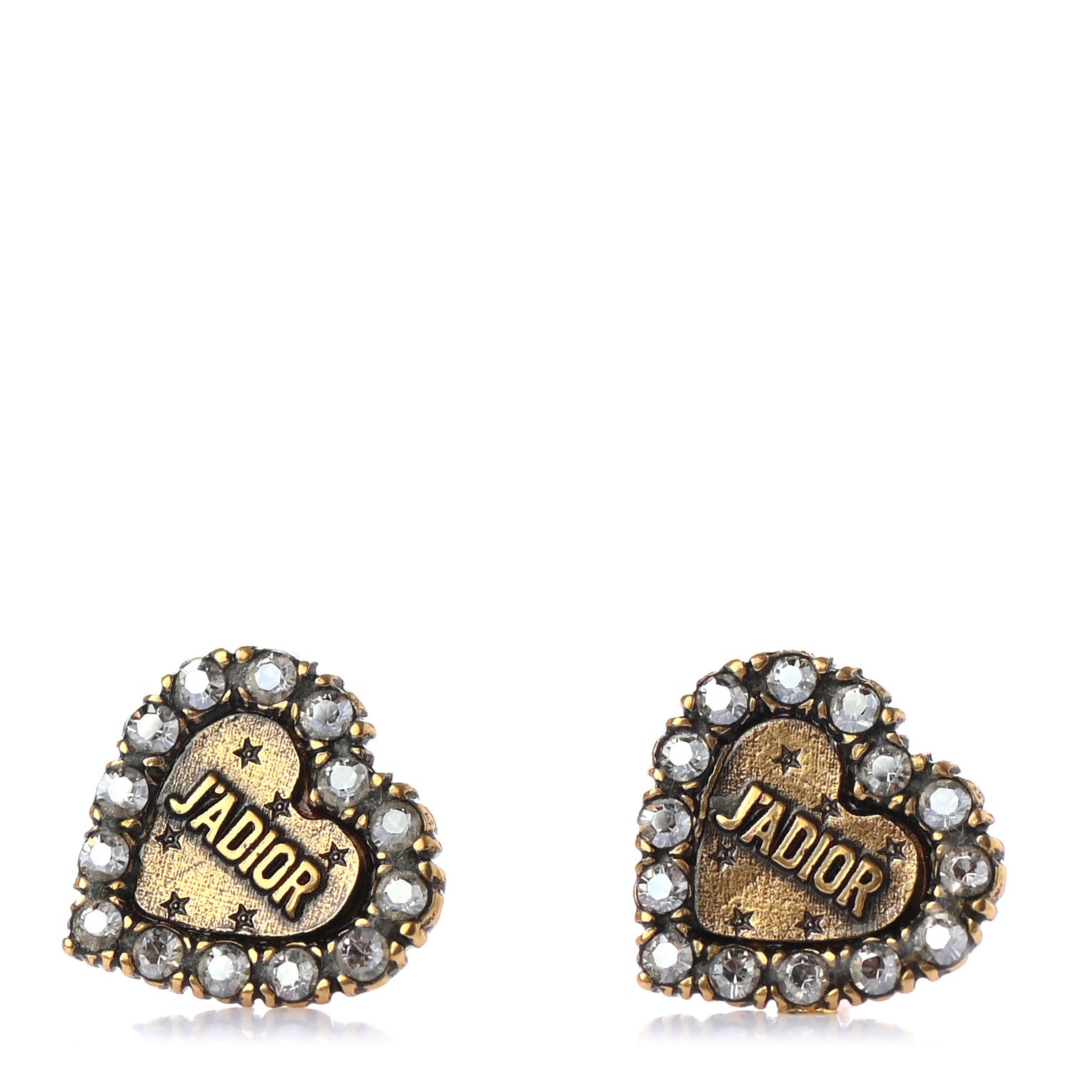 Christian Dior Pearl Crystal Heart J'Adior Mise En Dior Tribal Earrings 4 of 4