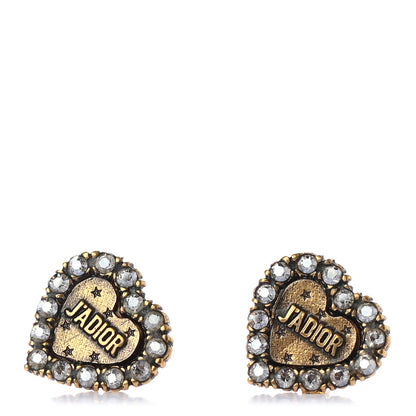 Christian Dior Pearl Crystal Heart J'Adior Mise En Dior Tribal Earrings 4 of 4