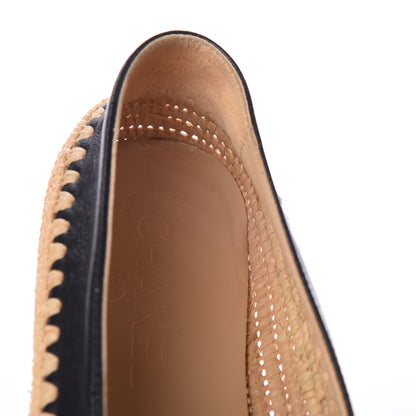 Chanel Lambskin Grosgrain CC Espadrilles 36 Black 10 of 12