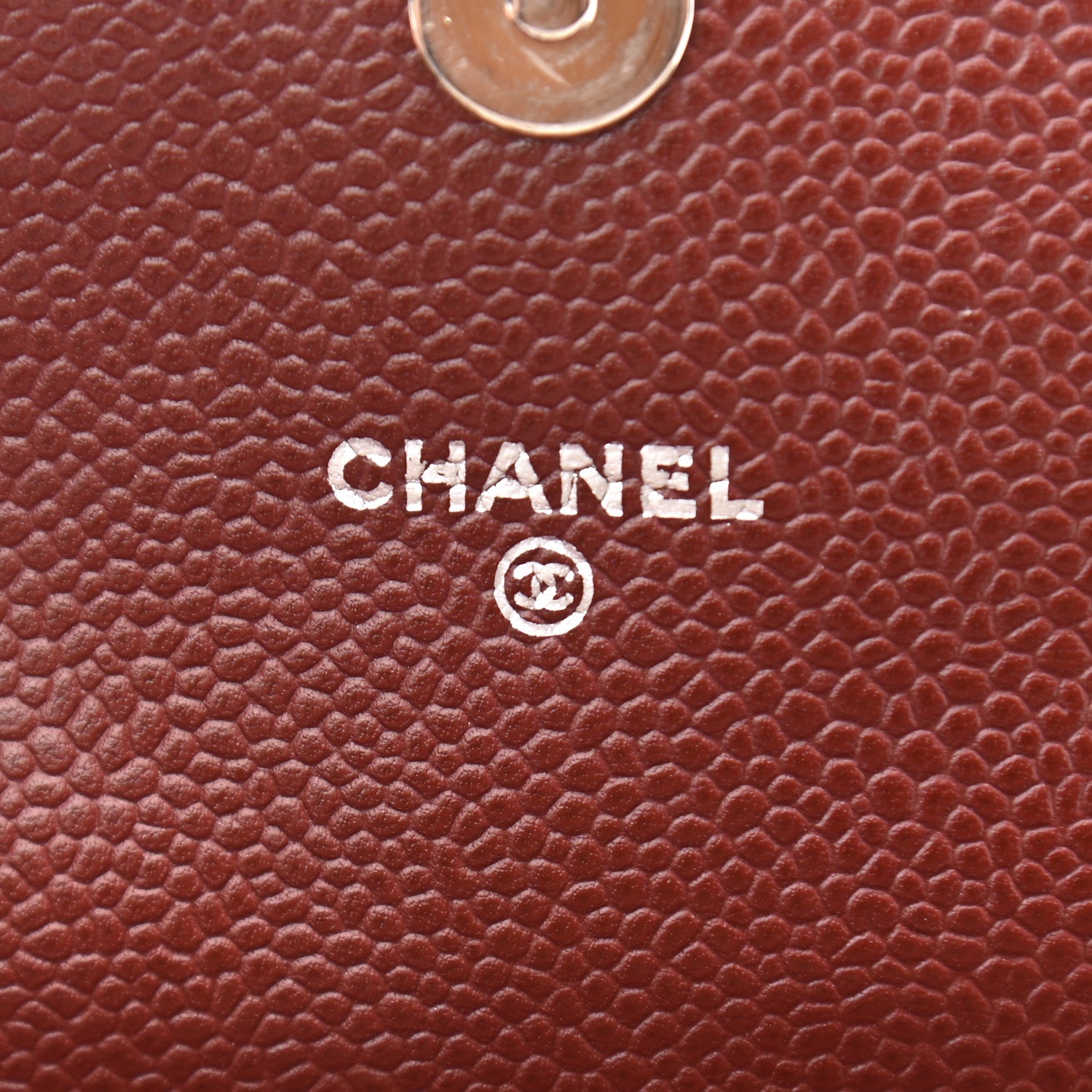 Chanel Caviar Half Moon Wallet On Chain WOC Bordeaux 5 of 10