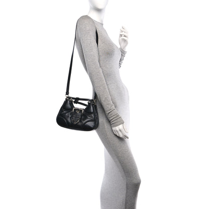 Prada Nappa Soft Padded Re-Edition 2002 Moon Bag Black 2 of 9