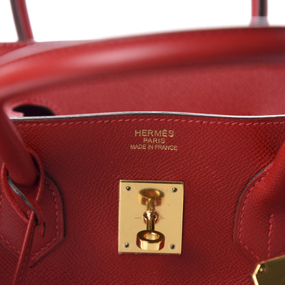 Hermes Epsom Birkin 35 Rouge Casaque 6 of 15