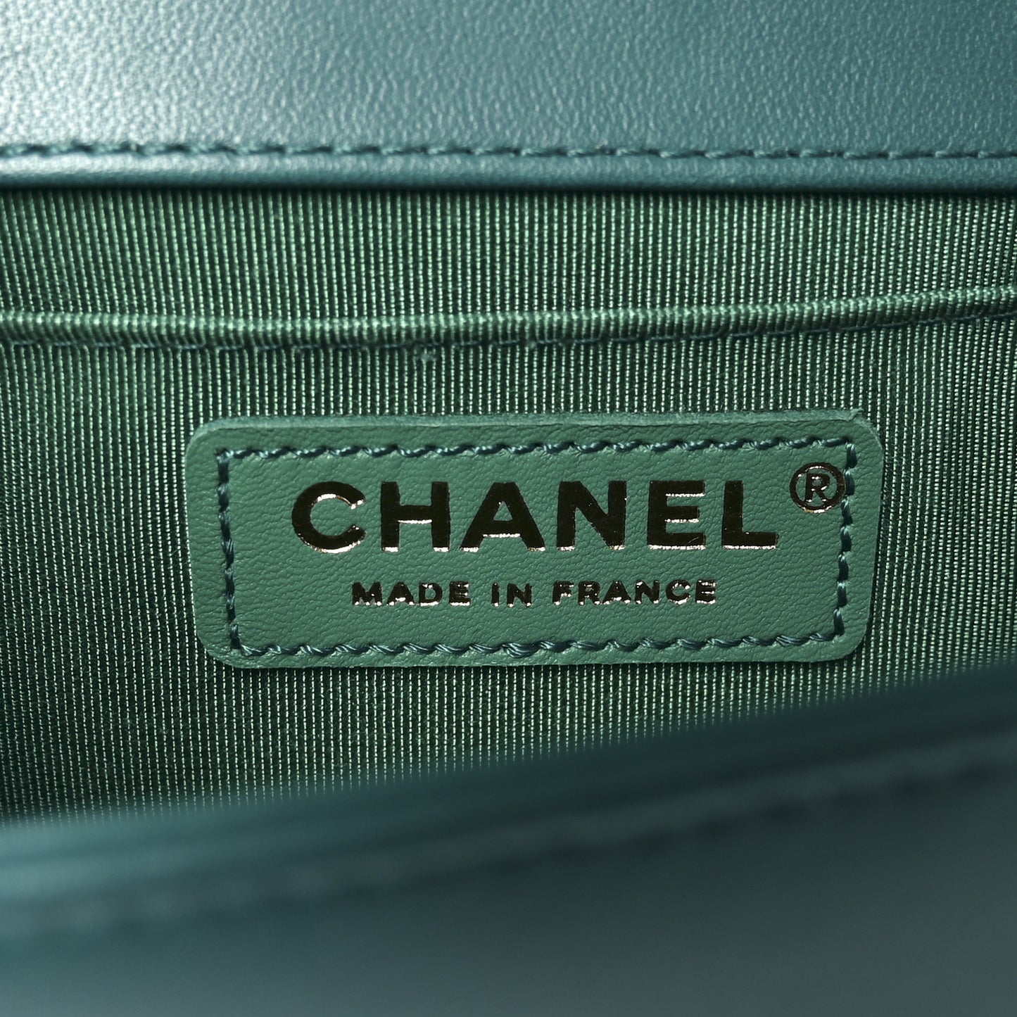 Lambskin Tweed Quilted Small Boy Flap Green