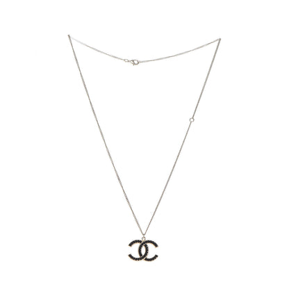 Chanel Enamel Beaded CC Necklace Gold Black 3 of 4