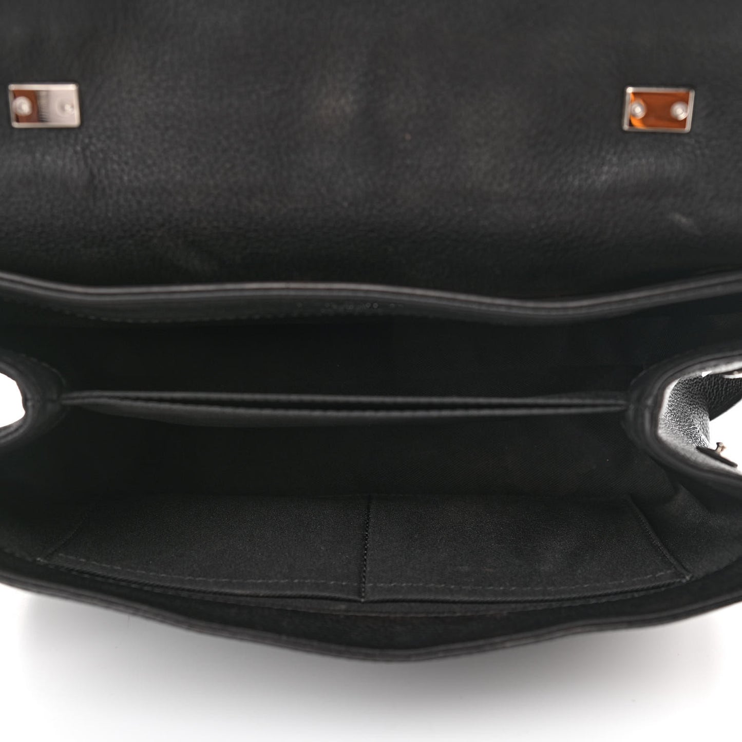 Soft Calfskin Lockme II Top Handle Black